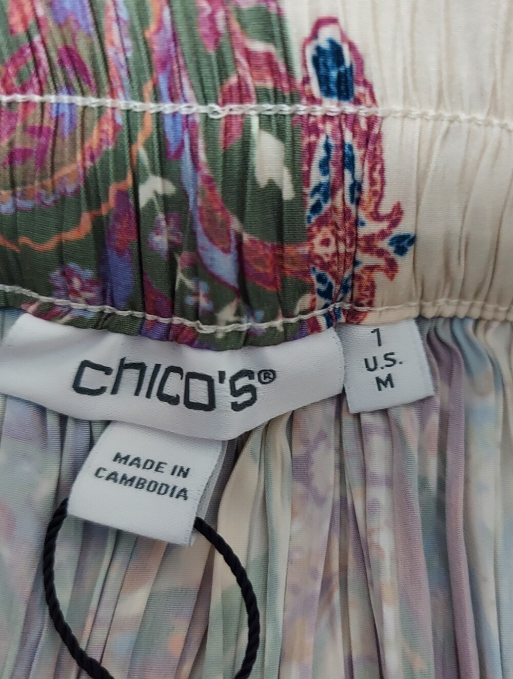 NWT Chico's Floral Paisley Maxi Skirt Size 1 - Picture 4 of 7